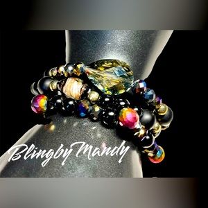 3 piece set -stacking set stretch bracelets